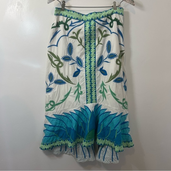 Maeve Blue and Green Midi Skirt size 10, bridal, baby shower, church lik… - Picture 6 of 8